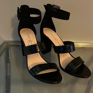 Black high heal sandals. Chinese Laundry